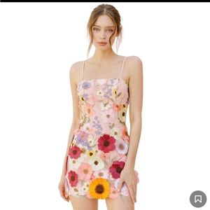 COPY - Floral appliqué mini dress